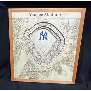 Yankee Stadium 3D Map Art - Framed Wall Decor